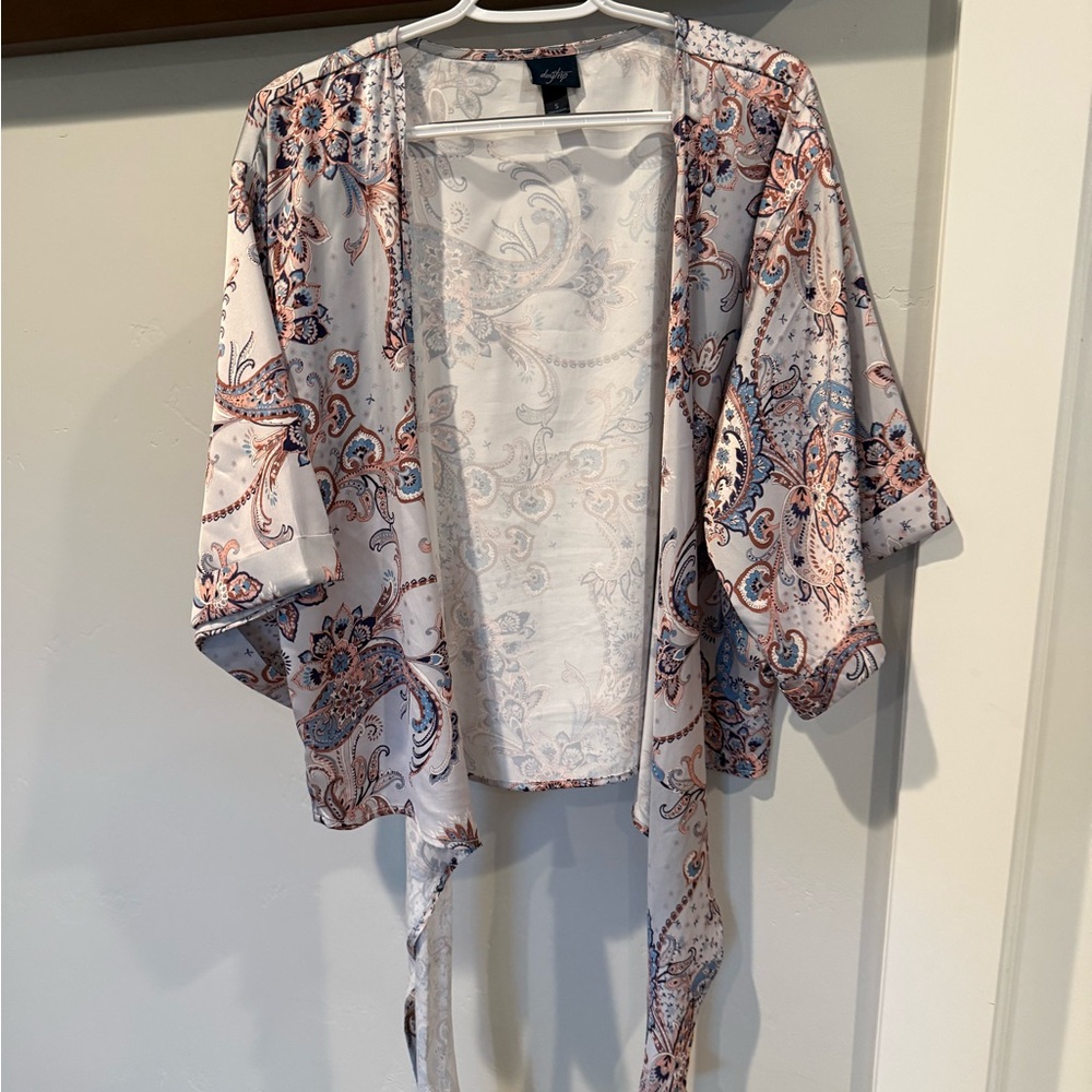 Daytrip Paisley Kimono Cardigan - Blue and Pink